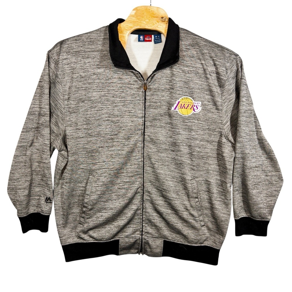Majestic Full Zip LA Lakers Jacket Mens 2XL NBA Basketball Activewear‎